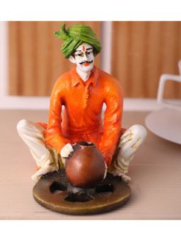 eCraftIndia - Rajasthani Craftsman Statue Making Pot Showpiece