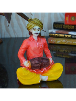 eCraftIndia - Musician Men Statue Playing Dholak Showpiece