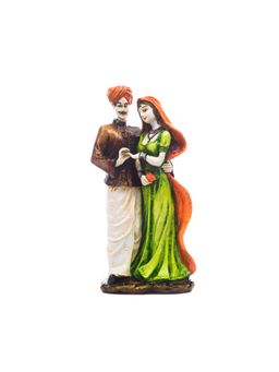eCraftIndia - Rajasthani Man and Women Statue