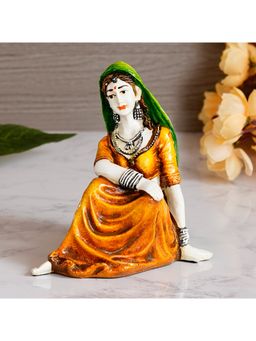 eCraftIndia - Resting Rajasthani Woman Statue Showpiece
