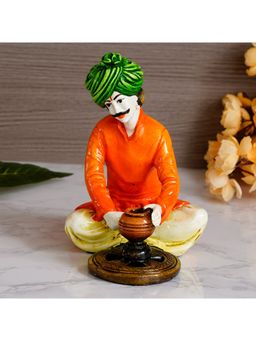 eCraftIndia - Rajasthani Man Making Pot Showpiece