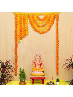 eCraftIndia - Marigold Flower Full Door Decoration Item Toran for Home