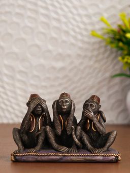 eCraftIndia - Handcrafted 3 Wise Monkeys Statues