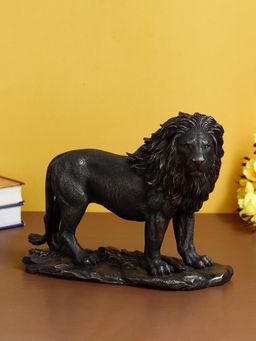 eCraftIndia - Handcrafted Polyresin Bronze Finish Lion Statue