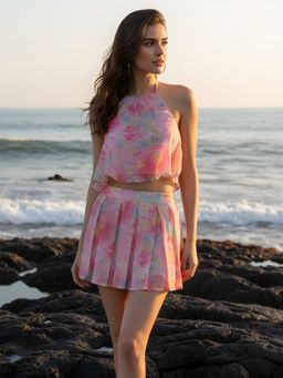 Sera - Pink Chiffon Co-Ord Set