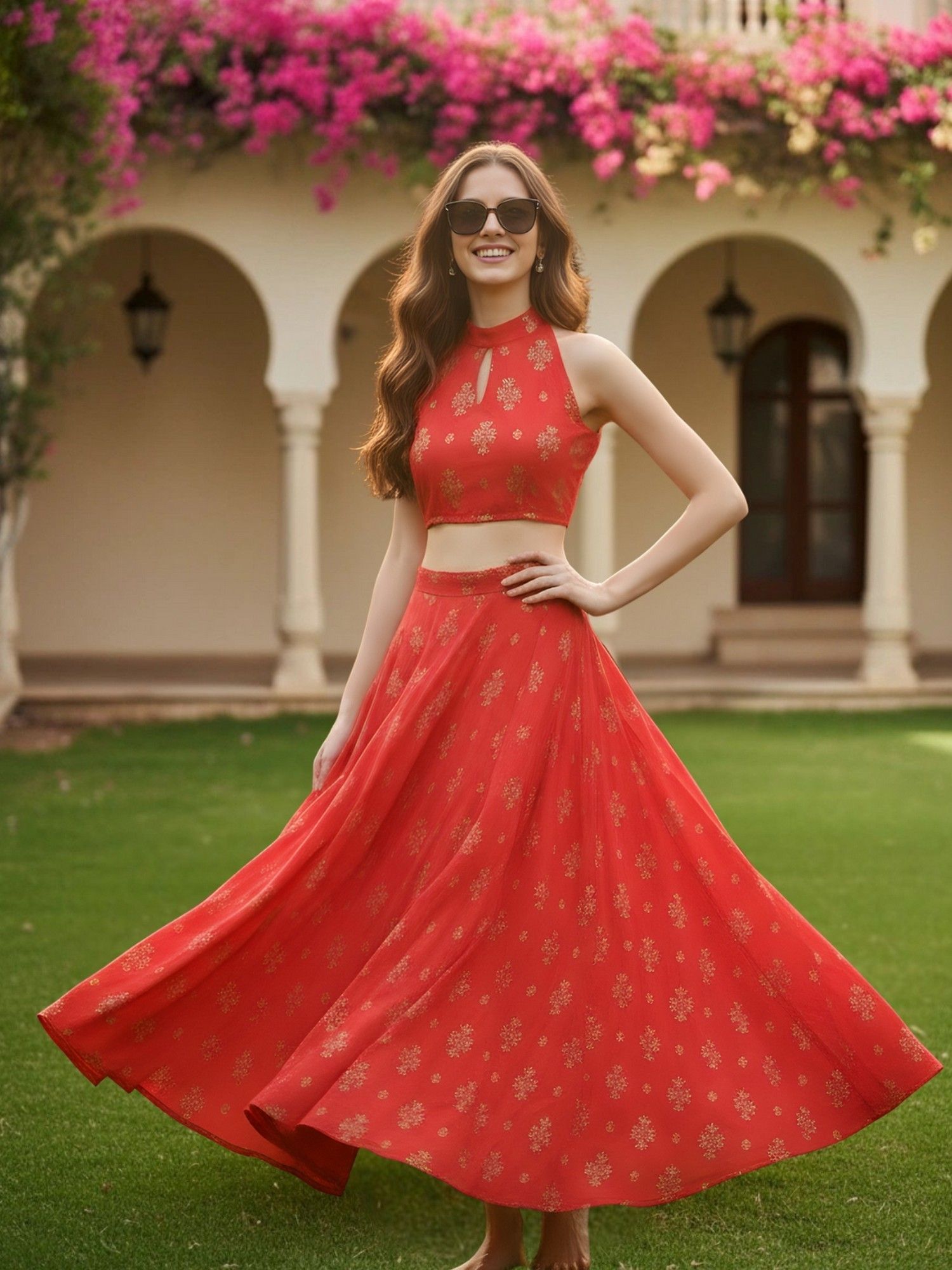 sera Red Cotton Cord-Set-picture-23