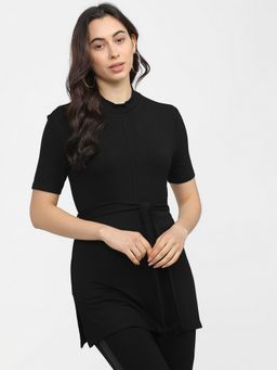 TOKYO TALKIES - Black Knitted Top With Belt