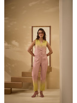 Label Deepika Nagpal - Pink Ombre Janice Co-Ord (Set of 2)