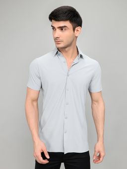 Rock.it - Mens Regular Fit Half Sleeve Solid Shirt