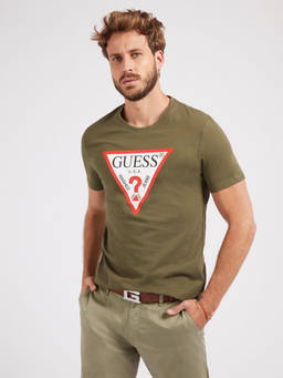 Guess - Men Green Printed Round Neck T-Shirt