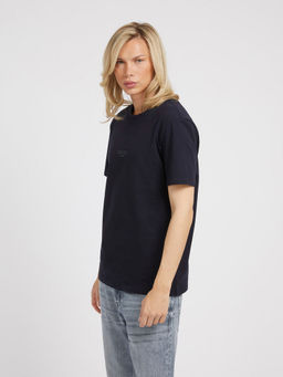 Guess - Blue Solid Round Neck Men T-Shirt