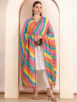 Clora Creation - Multicolor Printed Chinon Dupatta