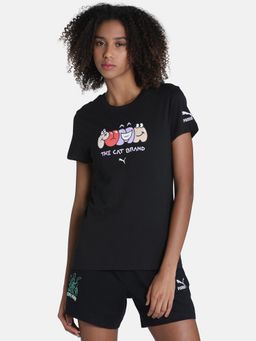Puma - Graphic Womens Black T-Shirt