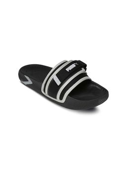 Puma - Softridepro Leadpuff Black Slip On Sliders