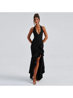 PARTIQ - Women Black Solid Maxi Dress