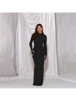 PARTIQ - Women Black Solid Maxi Dress