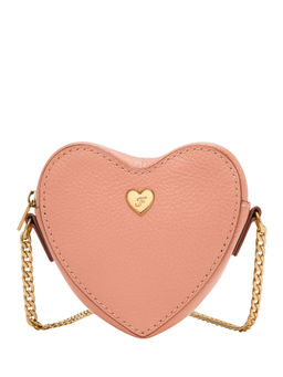 Fossil - Women Heart Shape Vday Pink Sling Bag (S)