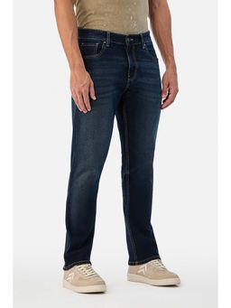 Snitch - Men Navy Blue Washed Comfortable Casual Jeans