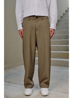 Bonkers Corner - Men Vintage Khaki Solid Korean Trouser
