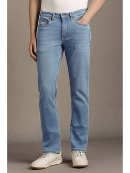 Louis Philippe - Men Light Blue Solid Slim Fit Jeans