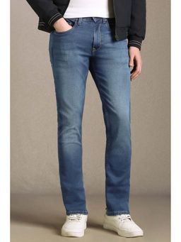 Louis Philippe - Men Light Blue Solid Slim Fit Jeans