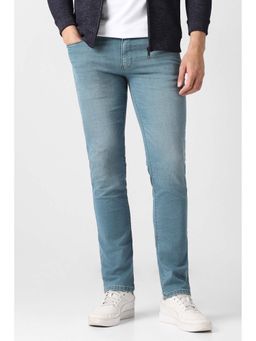 Van Heusen - Men Light Blue Solid Jeans
