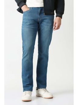 Van Heusen - Men Blue Mid Waist Straight Fit Jeans