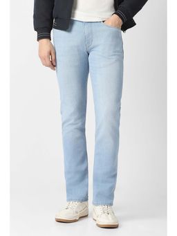 Van Heusen - Men Light Blue Solid Jeans