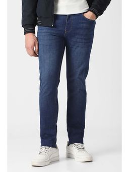 Van Heusen - Men Navy Blue Straight Fit Jeans