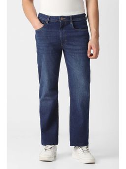 Van Heusen - Men Navy Blue Straight Fit Solid Jeans