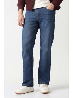 Van Heusen - Men Blue Mid Waist Boot Cut Jeans