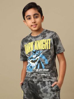 Kidsville - Official DC Comic Batman Boys Graphic Tie-dye Regular Fit T-Shirt