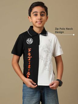 Kidsville - Official Dragon Ball Z Goku Boys Hd Graphic Regular Fit Polo-T-Shirt