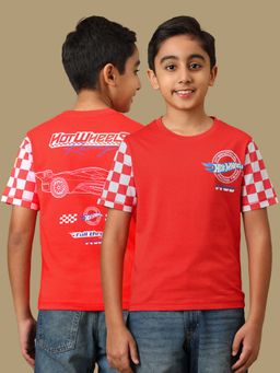 Kidsville - Official Hot Wheels Boys Graphic Printed Regular Fit T-Shirt