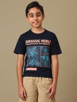 Kidsville - Official Jurassic World T-Rex Boys Graphic Regular Fit T-Shirt