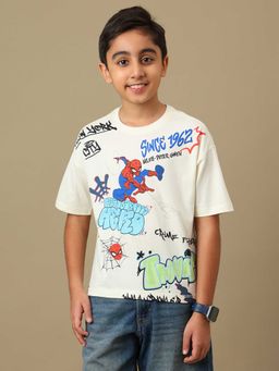 Kidsville - Official Spiderman Neighbourhood Hero Boys Graphic Oversized Fit T-Shirt
