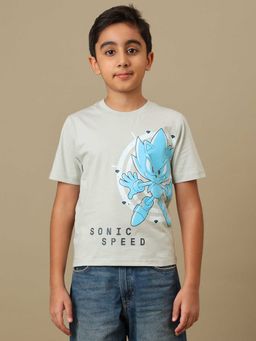 Kidsville - Official Sonic Speed Boys Graphic Printed Regular Fit T-Shirt