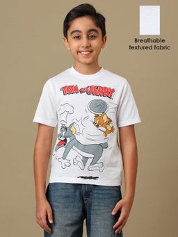 Kidsville - Official Tom and Jerry Boys Graphic Printed Regular Fit T-Shirt