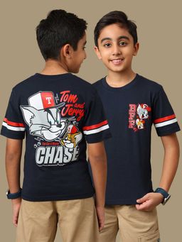Kidsville - Official Tom and Jerry Boys Graphic Printed Regular Fit T-Shirt