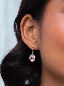 Shaya by CaratLane - 925 Silver Shaya by CaratLane Coral Island Hoop Earrings In Rose Gold Plated