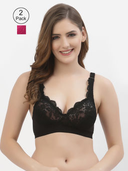 Floret - Women Full Coverage Non Padded Bra-Multi-Color (Pack of 2)