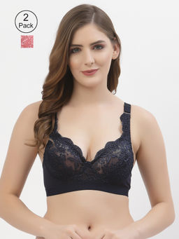 Floret - Women Full Coverage Non Padded Bra-Multi-Color (Pack of 2)