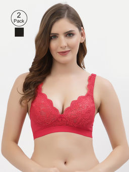 Floret - Women Full Coverage Non Padded Bra-Multi-Color (Pack of 2)