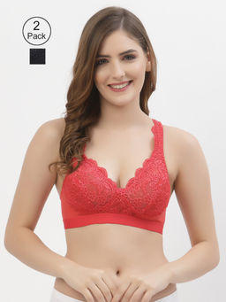 Floret - Women Full Coverage Non Padded Bra-Multi-Color (Pack of 2)