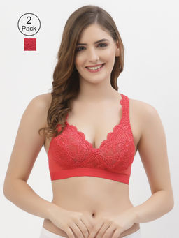 Floret - Women Full Coverage Non Padded Bra-Multi-Color (Pack of 2)