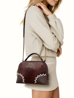 Hidesign - Genuine Leather Women's Sling Bag With Detachable Strap - Maroon