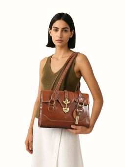 Hidesign - Genuine Leather Women's Handbag - Tan