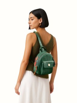 Hidesign - Genuine Leather Women's Crossbody Bag - Green