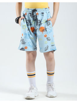 Monte Carlo - Boys Blue Printed Regular Fit Shorts