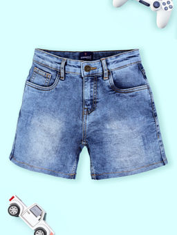 KiddoPanti - Boys Blue Classic Thigh Length Denim Shorts